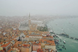 venice from air, italy
