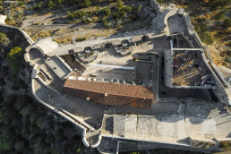 Wedding at Hvar Fortress from air